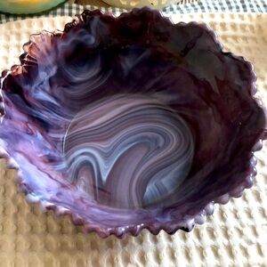 Fenton Purple hobnail dish